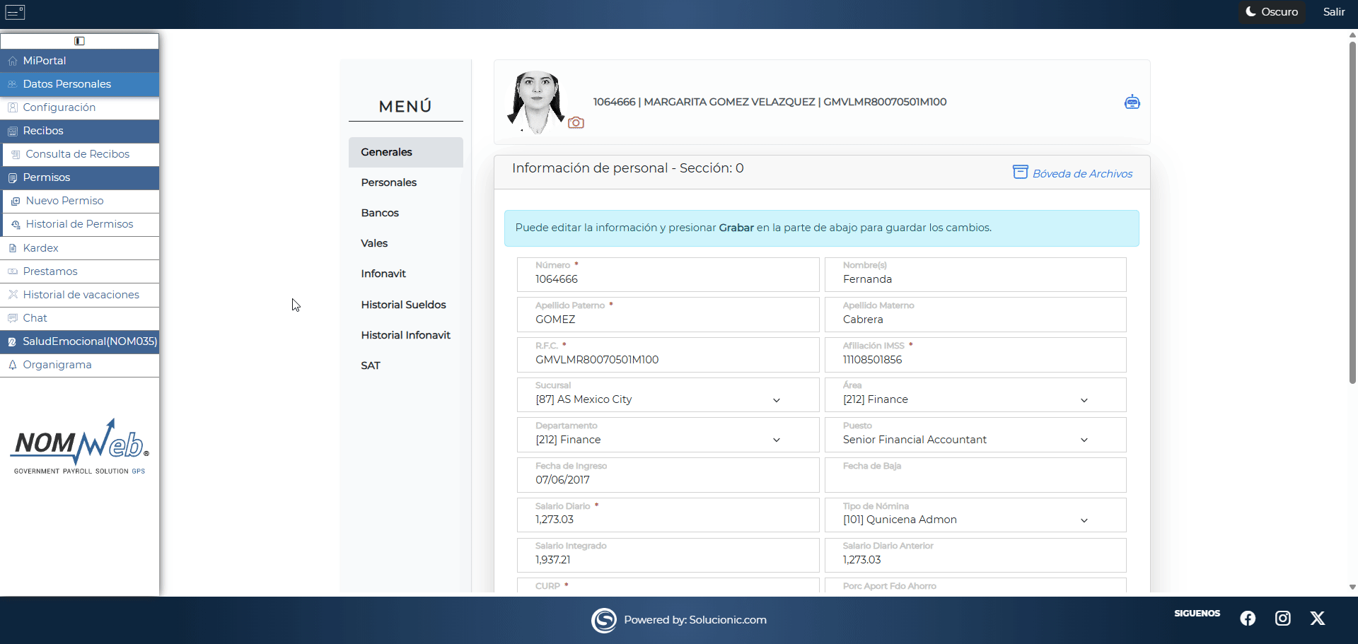 Demostración del producto Mi Portal en un GIF